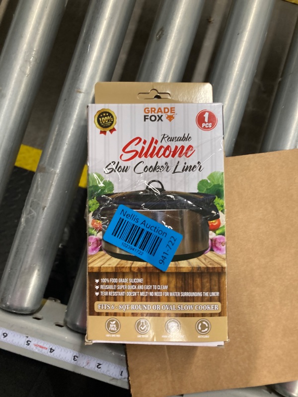 Photo 2 of Grade Fox Non-Stick Slow Cooker Liners, Crockpot liner, 6-8 Qt Reusable Silicone Crock Pot Inserts - 100% Food Grade, In Compliance With The FDA, for Oval & Round Cookers, Dishwasher Safe 1 Piece