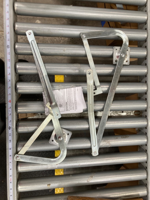 Photo 3 of ***MISSING HARDWARE*** ECOTRIC Replacement Attic Ladder Hinge Arms Compatible with 2010-UP Werner Mk 5, WU2210, W2208, W2210 Thick Zinc Attic Ladders Spreader- Pair