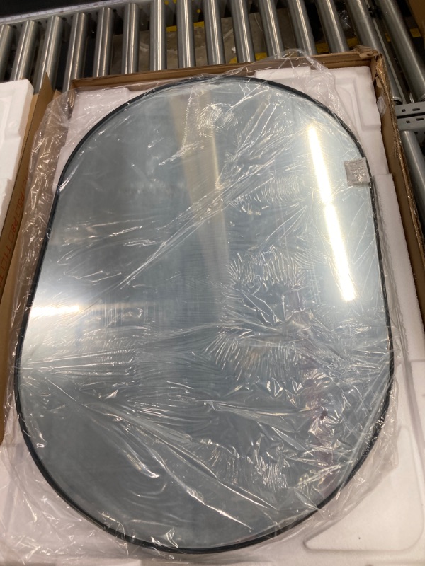 Photo 2 of 24x36 Black Oval Wall Mirror