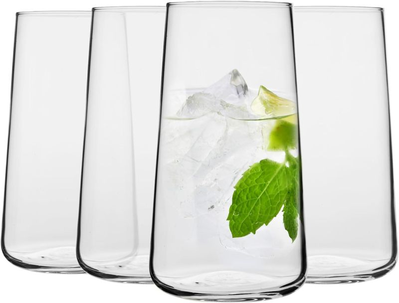 Photo 1 of 4 of Krosno Glasses for Water, Juices and Other Drinks| Elegant Design | Set of 4 | Capacity 20 fl oz | Infinity Collection | Ideal for Home, Restaurant, Parties...
