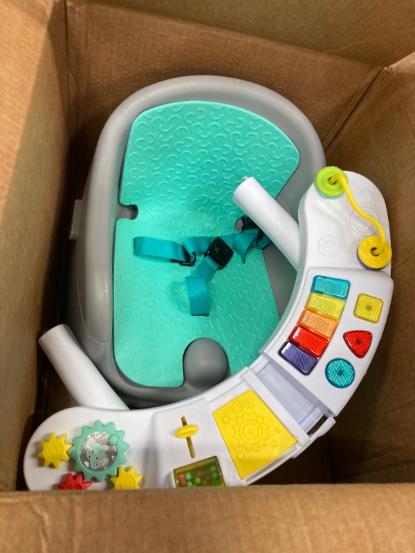 Photo 2 of Infantino Music & Lights 3-in-1 Discovery Seat and Booster - Convertible Booster, Infant Activity Seat and Feeding Seat with Electronic Piano for Sensory Exploration, for Babies and Toddlers, Teal