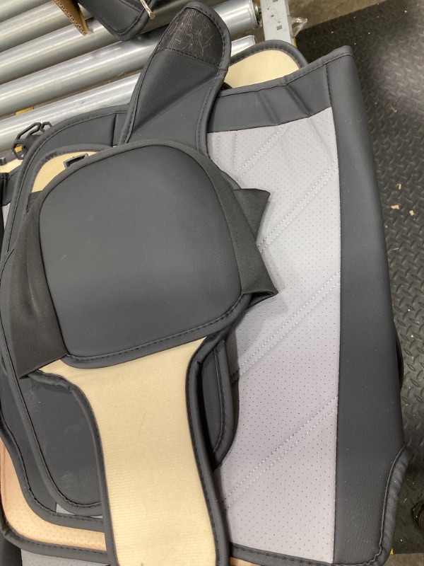 Photo 1 of BALLIOL Pickup Seats Covers Compatible with Chevy Silverado 1500 GMC Sierra 2007-2013 & 2019-2024 Custom Trail Boss Compatible with Chevrolet Silverado 1500 Waterproof Faux Leather Seat Covers Gray 2007-2013 & 2019-2024 Full Set