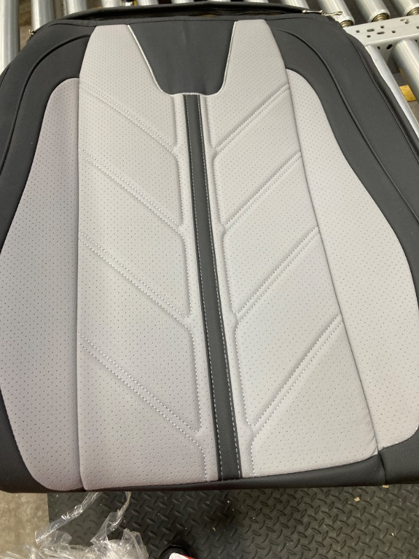 Photo 1 of BALLIOL Pickup Seats Covers Compatible with Chevy Silverado 1500 GMC Sierra 2007-2013 & 2019-2024 Custom Trail Boss Compatible with Chevrolet Silverado 1500 Waterproof Faux Leather Seat Covers Gray 2007-2013 & 2019-2024 Full Set