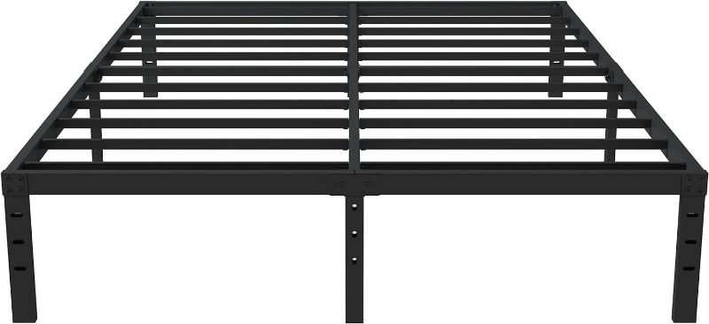 Photo 1 of 16 Inch Queen Bed Frame No Box Spring Required, Metal Platform Queen Size Bed Frames with 14 Inch Storage, 3,500 lbs Heavy Duty Non-slip Steel Slats Support, Easy Assembly Mattress Foundation