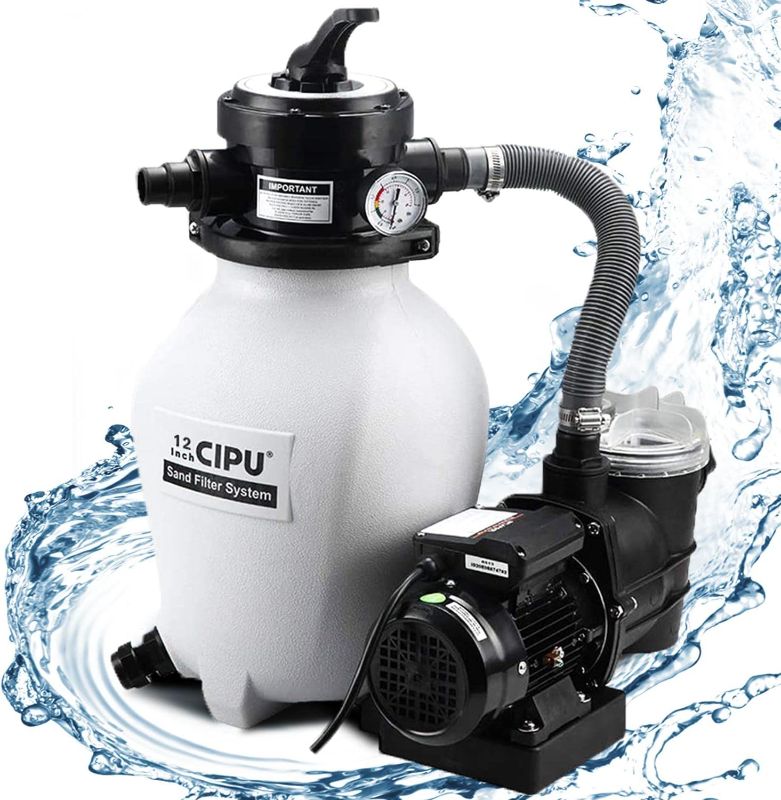 Photo 1 of ***FOR PARTS*** 12-inch Sand Filter Pump System Handy 4-Way Valve for Above Ground Swimming Pools with Prefilter Pool Pump 115V 6-Foot Cord to Easy Installation SFPS12501
