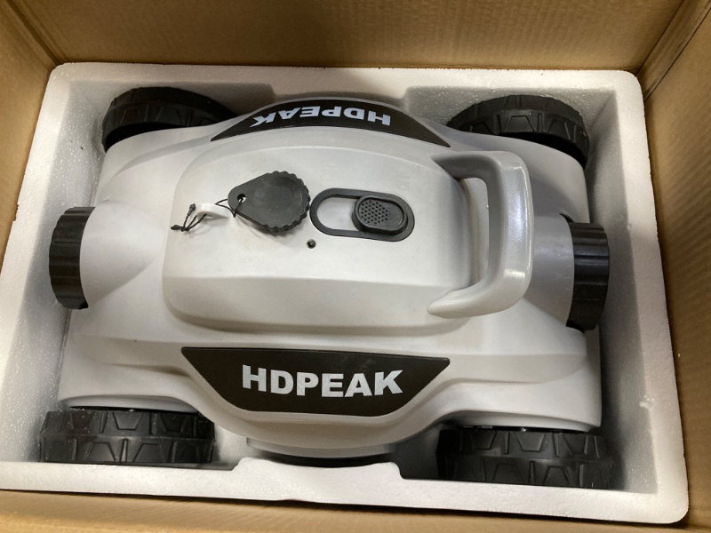 Photo 2 of *****PARTS ONLY*** Cordless Robotic Pool Cleaner, HDPEAK Pool Vacuum Lasts 110 Mins, Auto-Parking, Rechargeable, Automatic Cordless Pool Vacuum Ideal for Above/In-Ground Pools Up to 50 feet, Grey