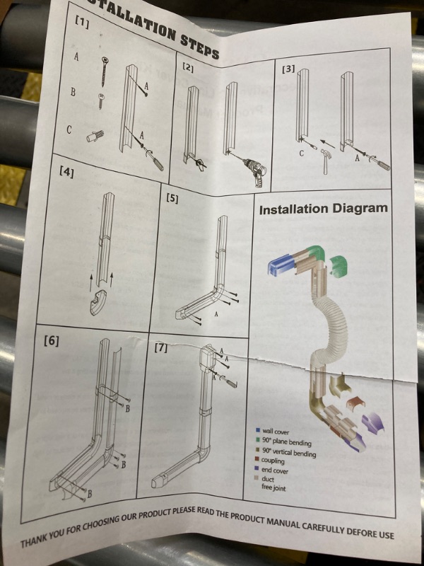 Photo 3 of 11Ft Decorative PVC 4" Line Set Cover Kit 11Ft For Mini Split Air Conditioners And Central Air Conditoner&Heat Pumps Line Set Cover Kit