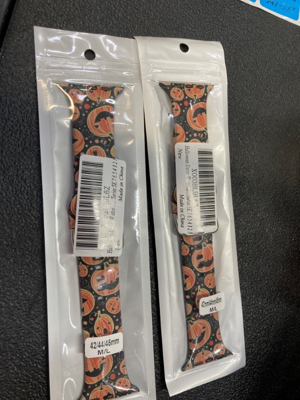 Photo 1 of Black Silicone Sport Bands Compatible with Apple Watch Bands 38mm 40mm 41mm 42mm 44mm 45mm 49mm for Men Women Lady Girls, Floral Fadeless Strap Bands for iWatch Series SE 8 7 6 5 4 3 2 1 Utral Christmas Gnome 38/40/41mm    2PCS