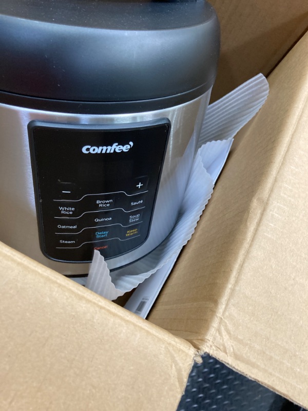 Photo 2 of COMFEE' Rice Cooker, 8-in-1 Stainless Steel Multi Cooker, Slow Cooker, Steamer, Saute, and Warmer, 5.2 QT, 20 Cups Cooked(10 Cups Uncooked), Brown Rice, Quinoa and Oatmeal, 8 One-Touch Programs 20-cup cooked/10-cup uncooked