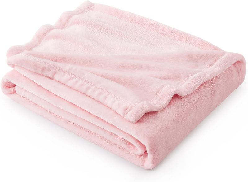 Photo 1 of Bedsure Fleece Blanket Throw Blanket Pink - 300GSM Throw Blankets for Couch, Sofa, Bed, Soft Lightweight Plush Cozy Blankets and Throws for Toddlers, Girls