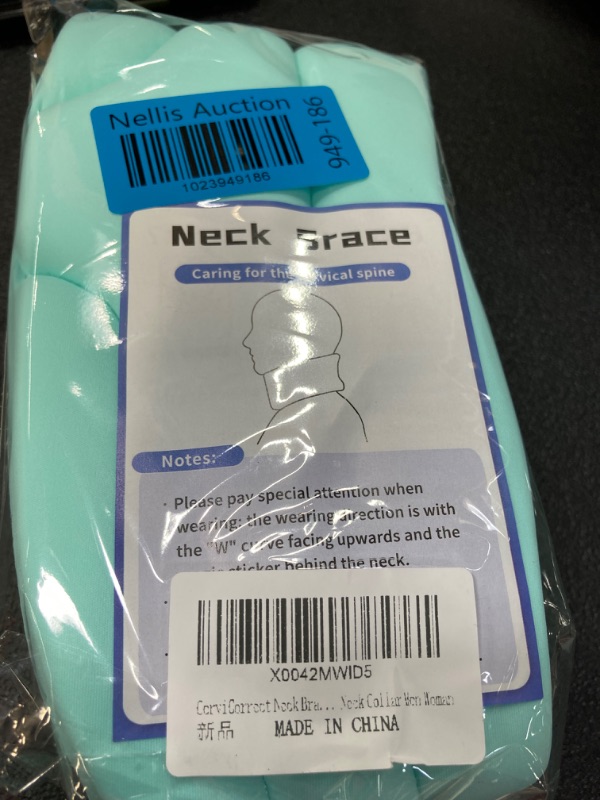 Photo 2 of CerviCorrect Neck Brace for Sleeping Anti snoring and Neck Pain Support Upgrade 3D Soft Foam Cervical Neck Collar Men Woman Blue