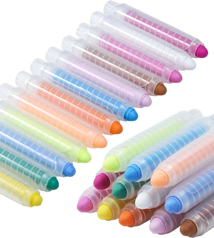 Photo 1 of 2 boxes of Non-Toxic Dustless Chalk, Colored Chalk With Holder, Best Drawing Writing Tool for Classroom, Home, and Cafe,12 pac