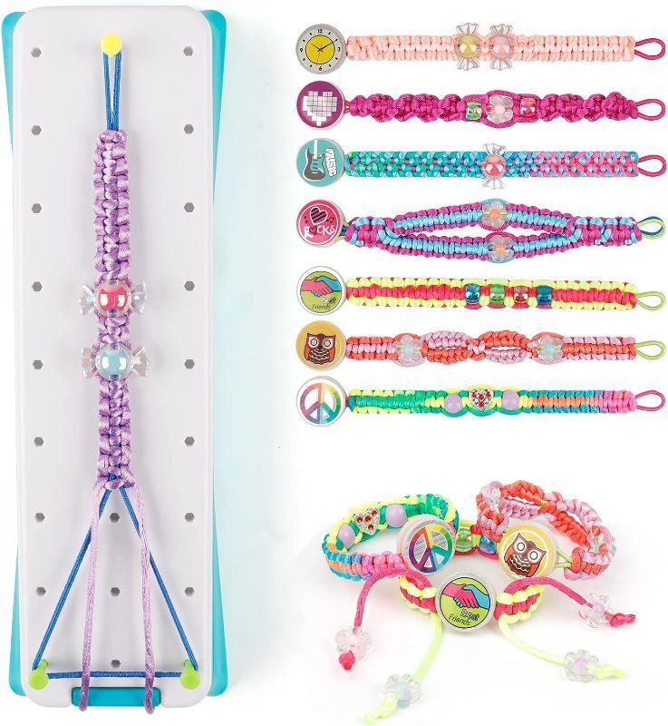 Photo 1 of AHCo. Arts and Crafts Toys - Friendship Bracelet Maker Kit for Girls, DIY Birthday Gifts for Kids Ages 7 8 9 10 11 12 Year Old, Travel Activity and Party...
