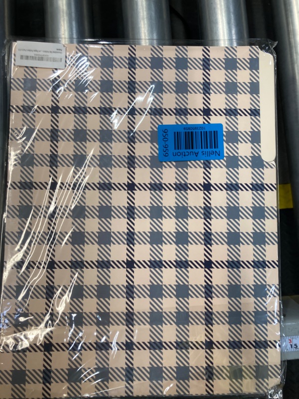 Photo 2 of Decorative File Folders 8 Pack - 8 Different Blue Plaid Fashion Designs, 1/3 Cut Tabs Letter Size 9x11.5 inch, 350gsm Thick Paper Matte Finish, Essential Stationery for Home, School & Office