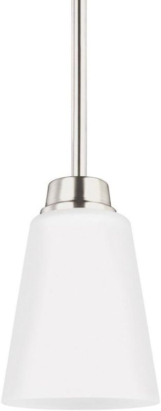 Photo 1 of 
Sea Gull Lighting 6115201EN3-962 Kerrville One-Light Mini-Pendant Hanging Modern Light Fixture, Brushed Nickel Finish