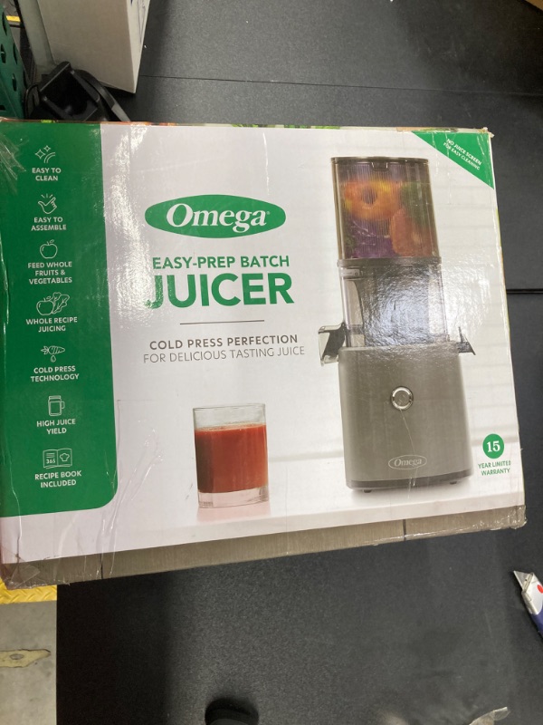 Photo 3 of ***(PARTS ONLY)***
Omega Juicer Easy Clean Slow Masticating Cold Press Vegetable and Fruit Juice Extractor Effortless Series for Batch Juicing with Extra Large Hopper for No-Prep, 68-Ounce Capacity, 150-Watts, Gray
