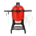 Photo 1 of Classic Joe III 18 in. Charcoal Grill in Red with Cart, Side Shelves, Grate Gripper, and Ash Tool
