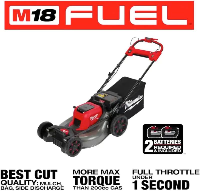 Photo 1 of ***MISSING BATTERIES*** M18 FUEL Brushless Cordless 21 in. Walk Behind Dual Battery Self-Propelled Mower w/(2) 12.0Ah Battery and Rapid Charger
