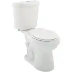 Photo 1 of 12 in. Rough in 2-Piece 1.1 GPF/1.6 GPF Dual Flush Round Toilet in White Seat Included
