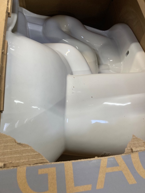 Photo 1 of 12 in. Rough in 2-Piece 1.1 GPF/1.6 GPF Dual Flush Round Toilet in White Seat Included
