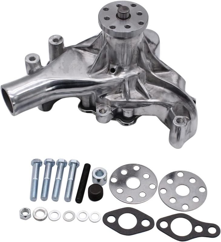 Photo 1 of 1 SET SHLPDFM Polished High Volume Aluminum Long Water Pump Fits for Small Block Chevy SBC 283 327 350 383 400 V8
