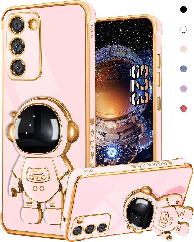 Photo 1 of **((2Pk Bundle))  Coralogo for Samsung Galaxy S23 Case Astronaut Cute for Women Girls Girly Unique Phone Cases with Astronaut Hidden Stand Kickstand 6D Design Cover for Samsung Galaxy S23 5G 2023 6.1 inch
