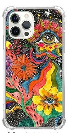 Photo 1 of ***SEE NOTES*** Trippy Psychedelic Phone Case Compatible with iPhone 14 Pro, Hippie Art Flower with Eyes Cover Case for for Girls Women Boys Men, Unique Trendy TPU Bumper Case for iPhone 14 Pro
