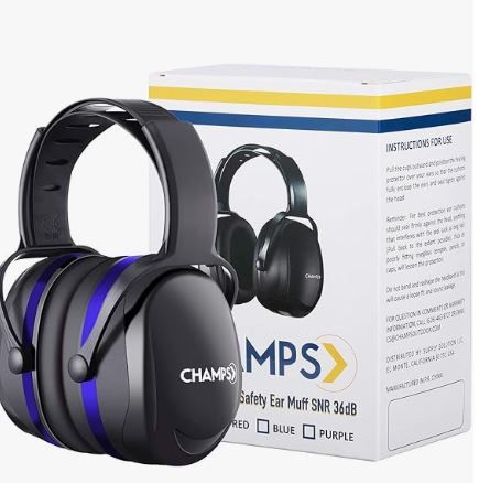 Photo 1 of CHAMPS Earmuff, Noise Reduction Safety Ear Muffs, Hearing Protection
