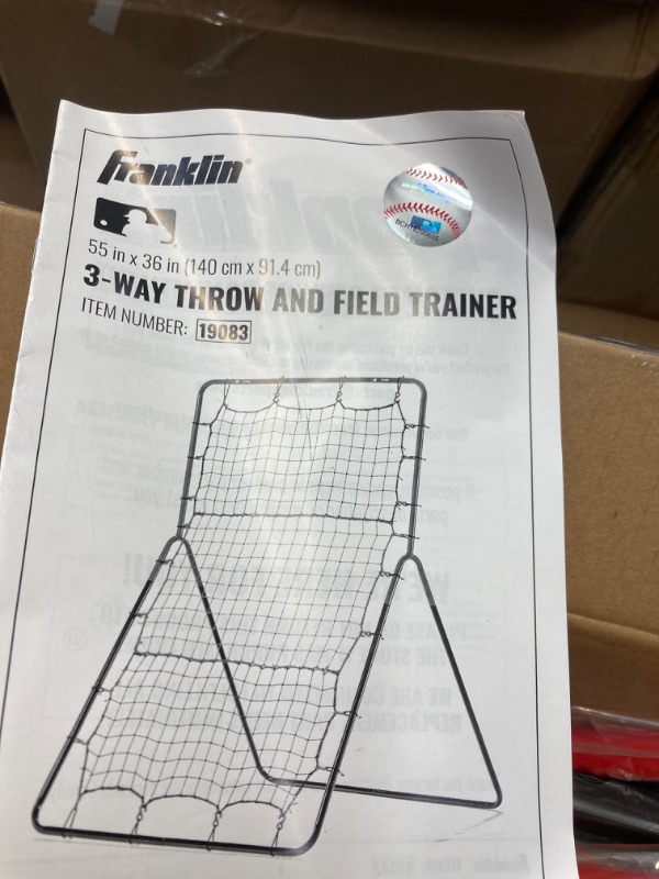 Photo 3 of Franklin Sports Baseball Rebounder Net - 3-Way Baseball + Softball Pitchback Net + Fielding Trainer - Bounce Back Net for Fielding + Throwing Practice