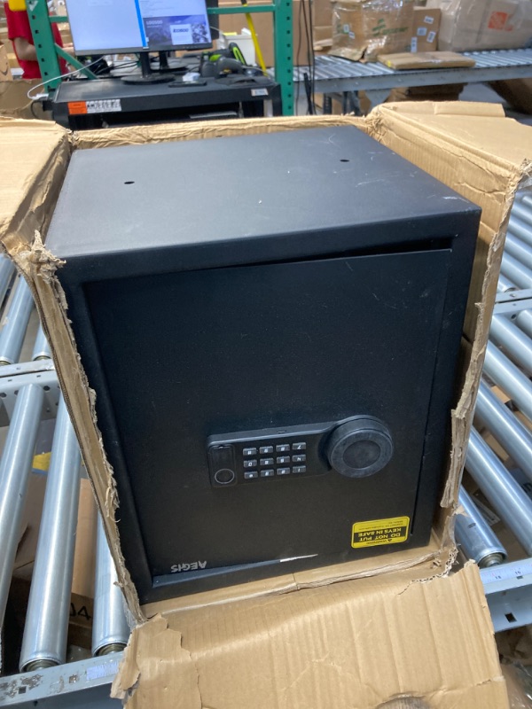 Photo 1 of AEGIS Biometric Safe, Safe Box with Fingerprint, Large Digital Keypad Safe with Removable Shelf for Home, Office, Cash, Jewelry, Documents, 1.7 Cubic,16.5 x 13.8 x 13 inches 1.7 Cubic Feet Fingerprint Lock