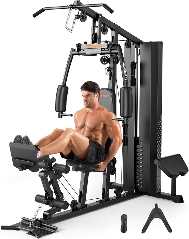 Photo 1 of FEIERDUN Home Gym Equipment, Multi-Functional Workout Equipment with 154LBS Weight Stack, for Leg Press, Lat Pull Down, Chest presses