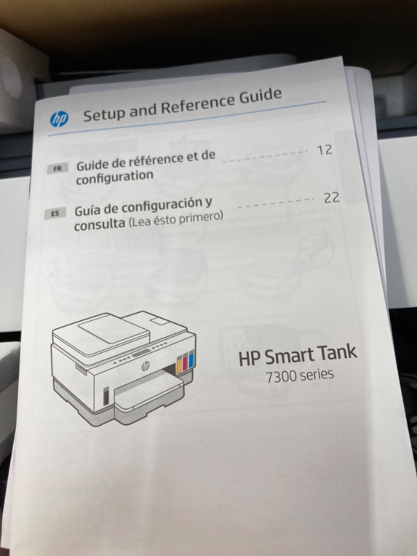 Photo 5 of ***SEE NOTES***HP Smart -Tank 7301 Wireless All-in-One Cartridge-free Ink Printer mobile print, scan, copy, automatic document feeder (28B70A), Gray