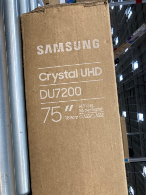 Photo 2 of ***(PARTS ONLY)***
SAMSUNG 75-Inch Class Crystal UHD 4K DU7200 Series HDR Smart TV w/Object Tracking Sound Lite, PurColor, Motion Xcelerator, Mega Contrast, Q-Symphony (UN75DU7200, 2024 Model) 75-Inch TV Only