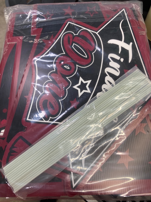 Photo 1 of ***2 pack*** Graduation Yard Sign Decorations Class of 2024 Grad Lawn Signs 9 PCS 16.5inch Congrats Grad Party Yard Signs With 18 Stakes for Outdoor 2024 Graduation Party Decorations Supplies(Maroon)