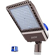 Photo 1 of 300W LED Parking Lot Light 45000LM (150LM/W) Shoebox Dusk to Dawn Outdoor Flood Lights for Yard IP65 Waterproof 5500K 110-277V Commercial Exterior Lighting Fixture for Stadium,Street,Park
