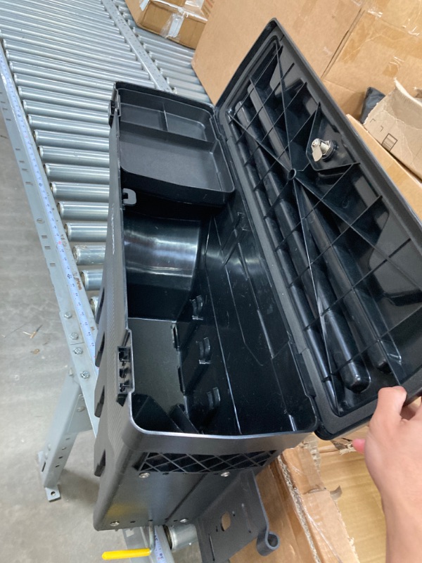 Photo 3 of ***MISSING INSTALLATION PARTS*** KitsPro Truck Bed Tool Box for 2019-2024 Chevy Chevrolet Silverado 1500 and GMC Sierra 1500 Passenger Side (DO NOT FIT CarbonPro Bed), Rotatable Storage Case Toolbox with Keyless Combination Lock Chevrolet Silverado 1500 2