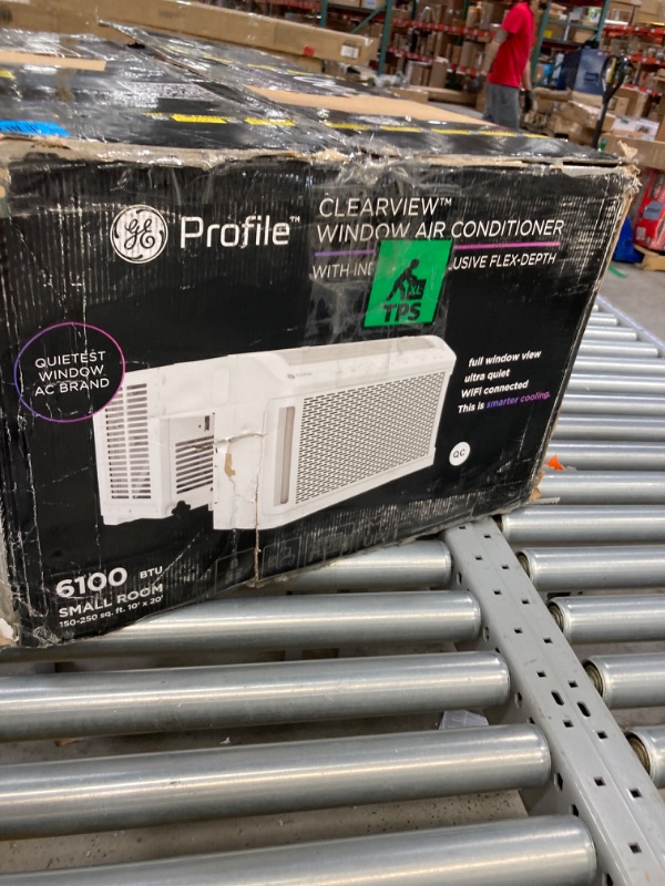 Photo 2 of ***SEE NOTES***GE Profile ClearView Window Air Conditioner 6,100 BTU, WiFi Enabled, Ultra Quiet for Small Rooms, Full Window View with Easy Installation, 6K Window AC Unit, White 6100 BTU Non-Inverter White