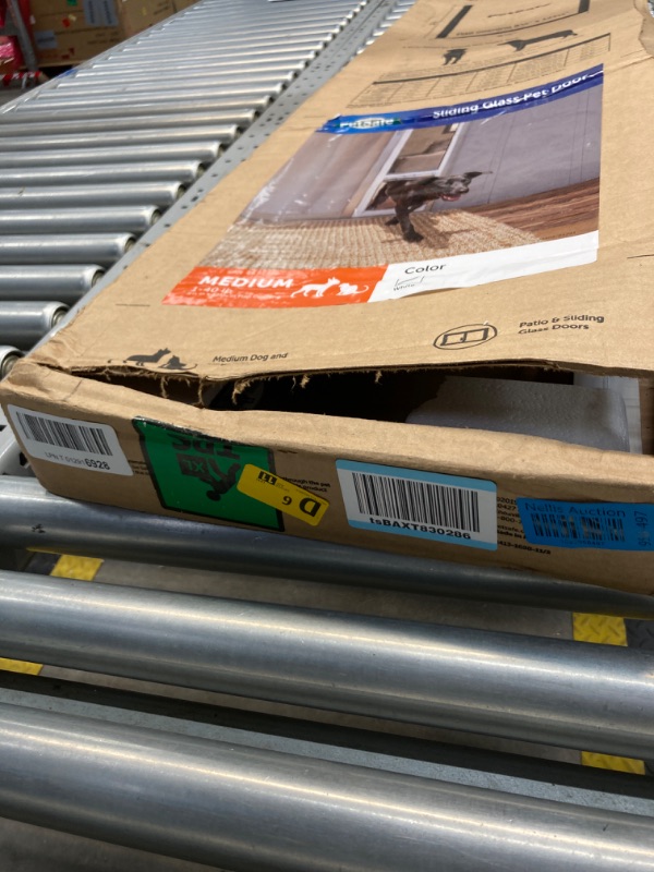 Photo 1 of PetSafe Sliding Glass Pet Door – Great for Apartments and Rentals – for Medium Sized Pets – Quick DIY Installation – No Cutting into Your Existing Door 2-Piece Sliding Door White Medium (Pack of 1)