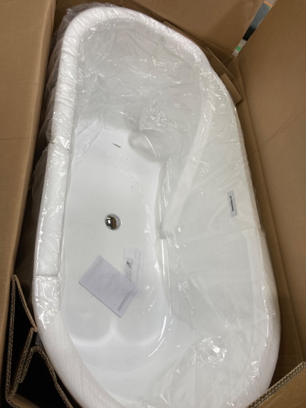 Photo 2 of Abruzzo
59 in. x 31.1 in. Acrylic Freestanding Contemporary Soaking Bathtub with Overflow and Drain in Gloss White