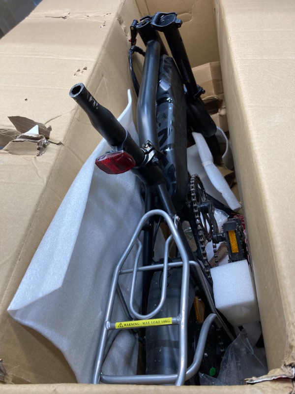 Photo 2 of ****PARTS ONLY, WIRING DISCONNECTED AND MISSING THE SEAT**** Jetson J5 Electric Bike, Top Speed of 15 MPH, Maximum Range of 15 miles with Twist Throttle Or 30 miles with Pedal Assist, 350-Watt Motor, Ages 12+, Black, JJ5-BLK