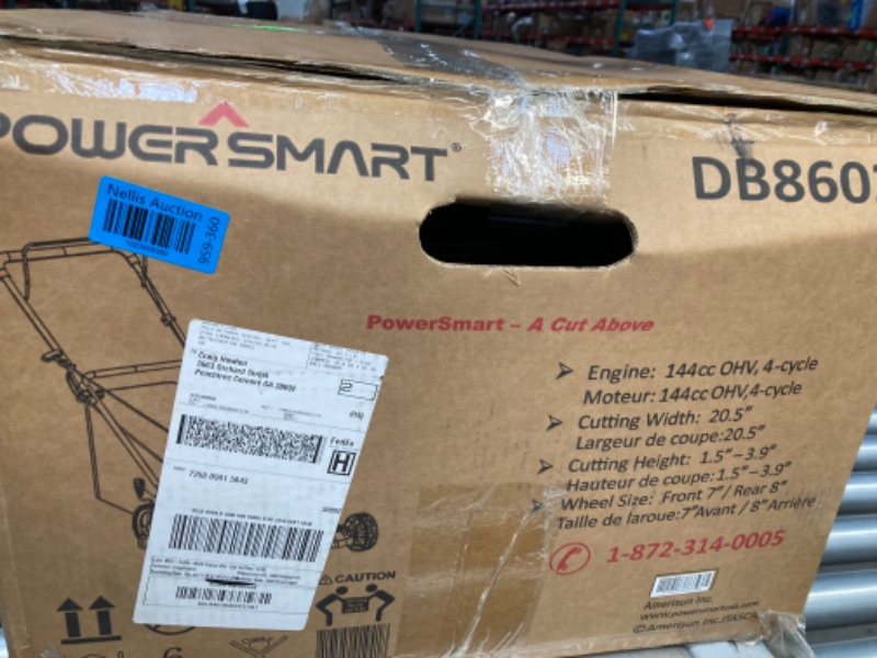 Photo 1 of ***SEE NOTES***PowerSmart Gas Push Lawn Mower Powered 21-inch 3-in-1 with 144cc Engine, 6-Position Height Adjustment
