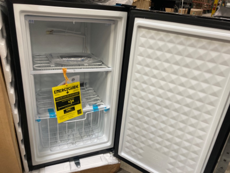 Photo 4 of ***FOR PARTS, NON-FUNCTIONAL*** Midea MRU03M2ABB Upright Freezer Large Black, 3.0 Cubic Feet Black 3.0 Cubic Feet Freezer