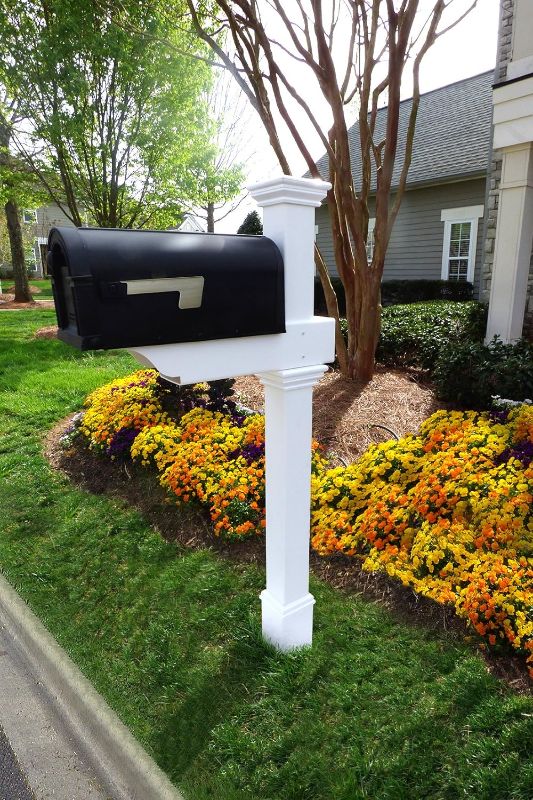 Photo 1 of 
Zippity Outdoor Products ZP19013 Classica Mailbox Post and Architectural Mailboxes Franklin Post Mount Mailbox Bundle, Black and White