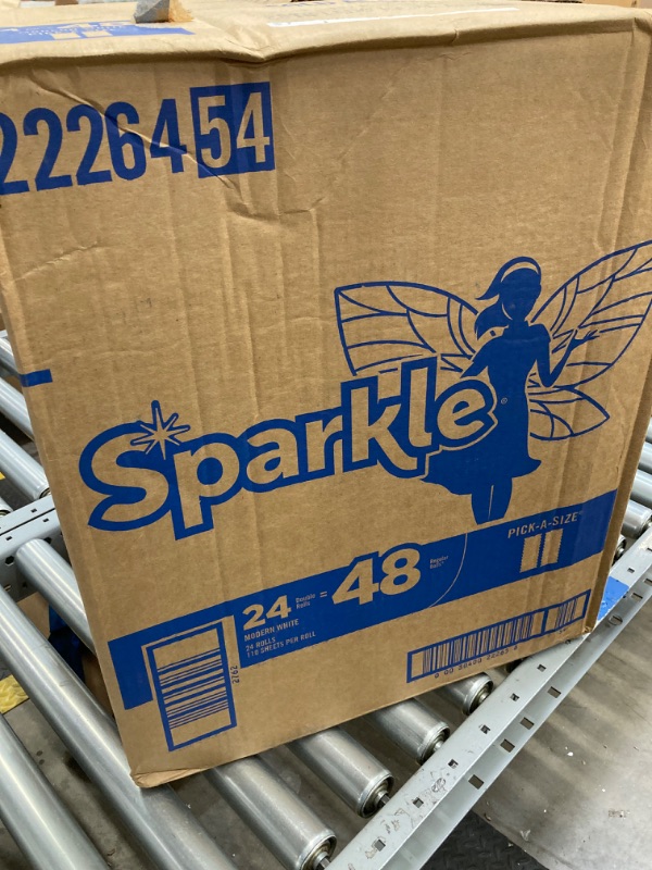 Photo 2 of ***FACTORY SEELED*** 
Sparkle Pick-A-Size Paper Towels, 24 Double Rolls = 48 Regular Rolls, Everyday Value Paper Towel with Full and Half Sheets