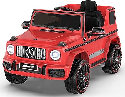 Photo 1 of ANPABO Licensed Mercedes-Benz G63 Car for Kids, 12V Ride on Car w/Parent Remote Control, Low Battery Voice Prompt, LED Headlight, Music Player & Horn, Soft Start, Kids Electric Vehicle, Red