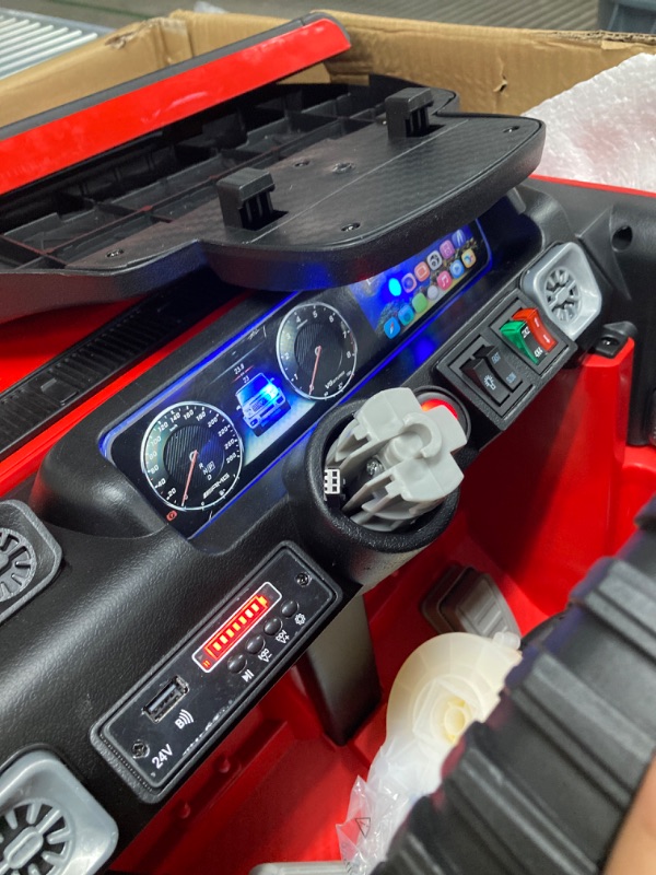 Photo 2 of ANPABO Licensed Mercedes-Benz G63 Car for Kids, 12V Ride on Car w/Parent Remote Control, Low Battery Voice Prompt, LED Headlight, Music Player & Horn, Soft Start, Kids Electric Vehicle, Red