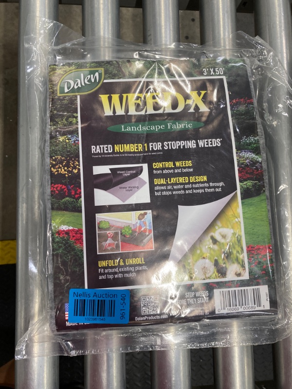 Photo 3 of ***PACKAGED SEALED*** Dalen Weed-X – Landscape Fabric and Weed Barrier – Excellent Garden Fabric - 20 Year Guarantee – Dual-Layered Design Allows Air, Water and Nutrients Through – Made in The USA – 3? X 50? 3x50