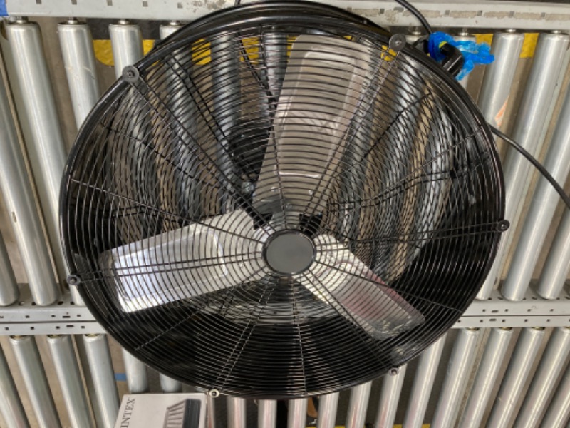 Photo 2 of ***MISSING STAND*** Industrial Fan 24 Inch Heavy Duty Drum 3 Speed 8100 CFM Air Circulation High Velocity Fan For Warehouse, Workshop, Factory, Commercial, Residential and Greenhouse Black