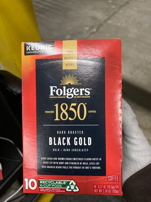 Photo 2 of ***ONLY ONE**** Folgers 1850 Black Gold Dark Roast Coffee, 60 Keurig K-Cup Pods Dark Roast 10 Count (Pack of 1)