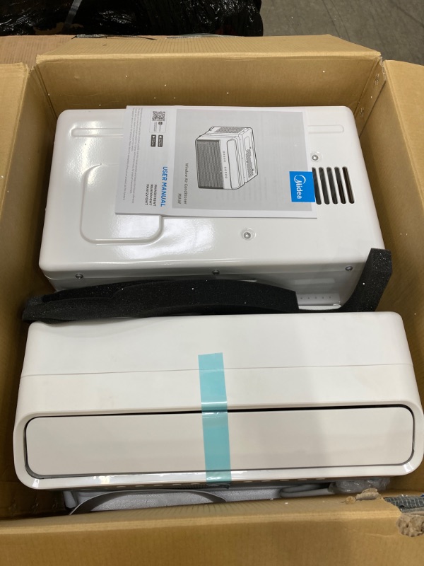 Photo 2 of ***REMOTE IS DAMAGED***  8,000 BTU U-Shaped Smart Inverter Air Conditioner –Cools up to 350 Sq. Ft., Ultra Quiet with Open Window Flexibility, Works with Alexa/Google Assistant, 35% Energy Savings, Remote Control